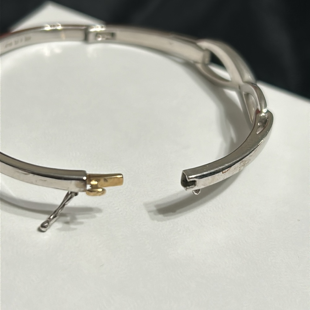 Sterling Silver Infinity Bangle Bracelet - image 5